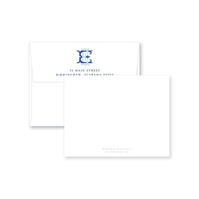 Intertwine Double Border Flat Note Card