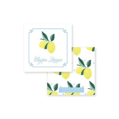 Lemon Polka Dot Calling Card