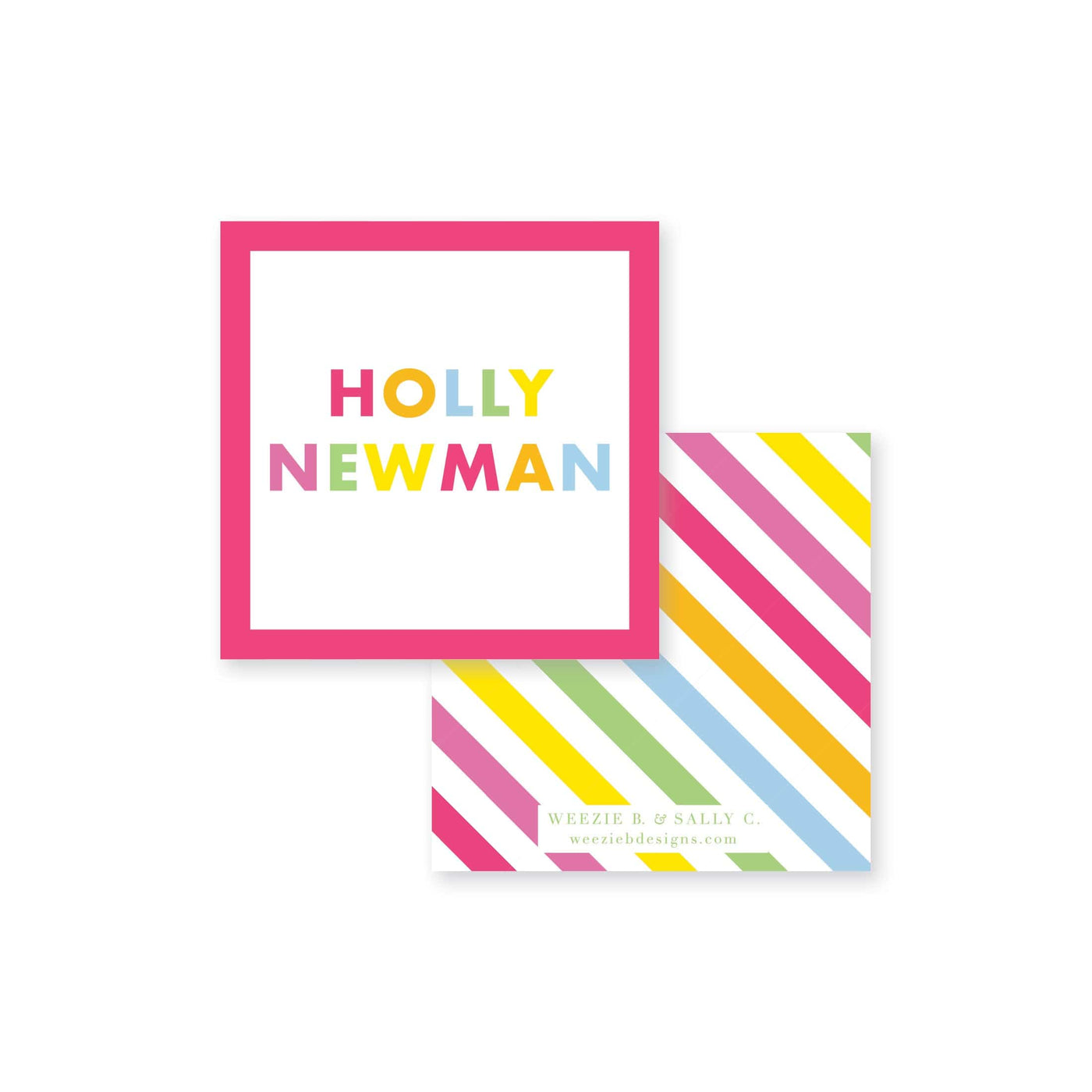 Rainbow Letters Calling Card