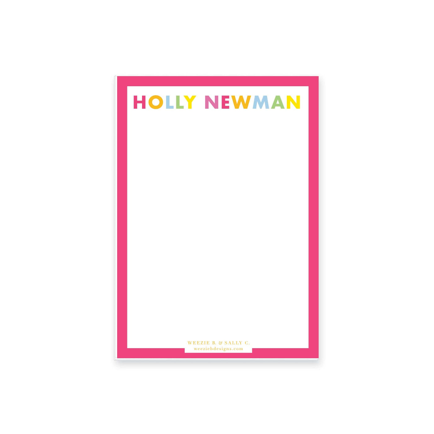 Rainbow Letters Notepad