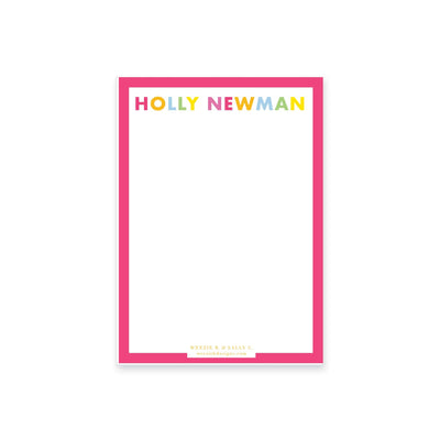 Rainbow Letters Notepad