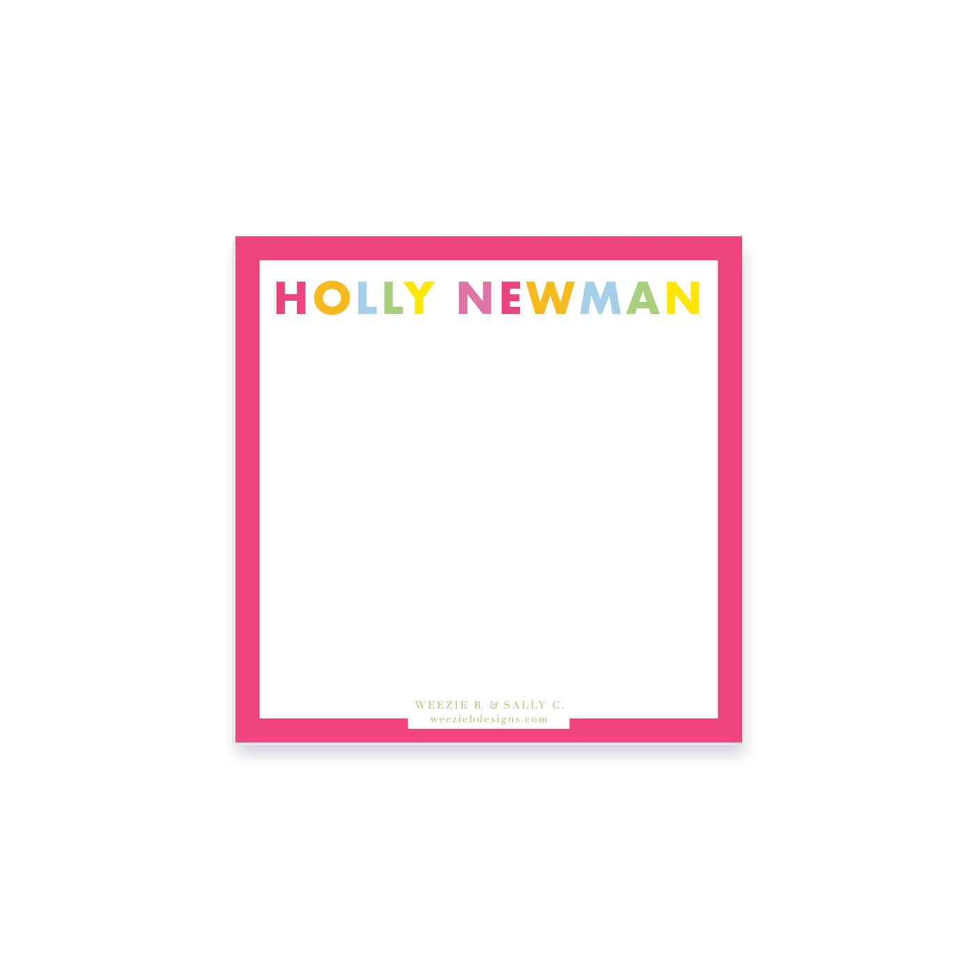 Rainbow Letters Notepad