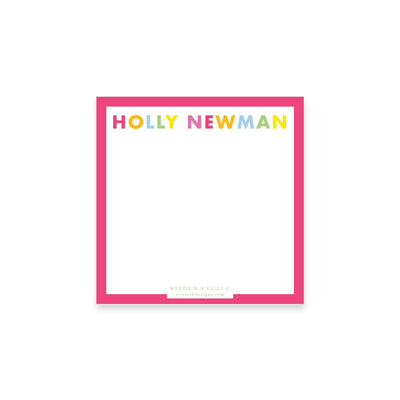 Rainbow Letters Notepad