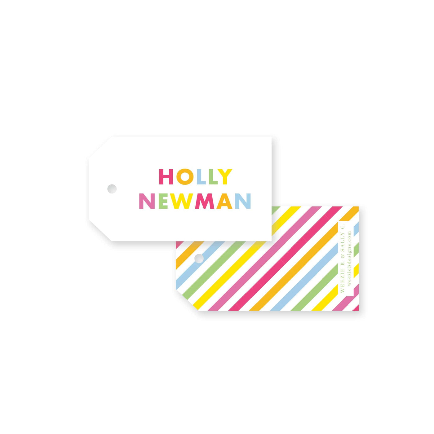 Rainbow Letters Gift Tag
