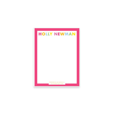 Rainbow Letters Notepad