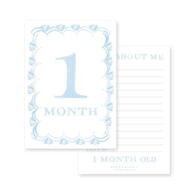 French Border Baby Milestone Cards