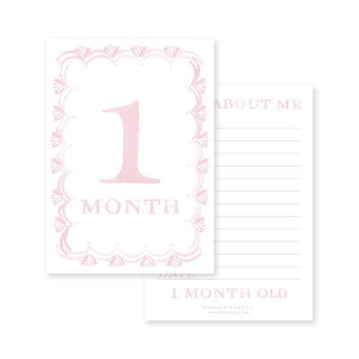 French Border Baby Milestone Cards