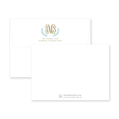Vine Laurel Flat Note Card