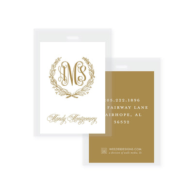 Fancy Laurel Bag Tag (2 min)