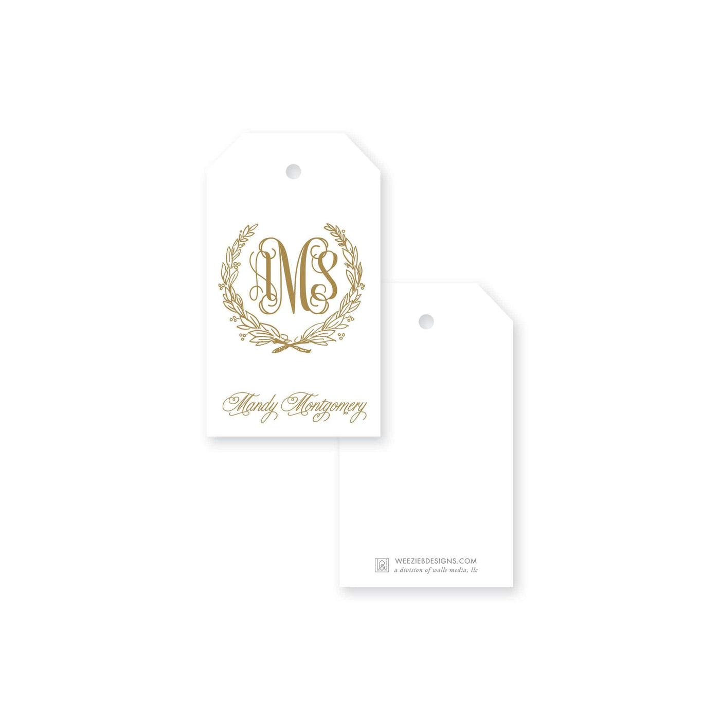 Weezie B. Designs | Fancy Laurel Gift Tag