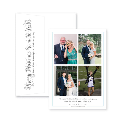 Watercolor Nativity Photo Vertical Christmas Card