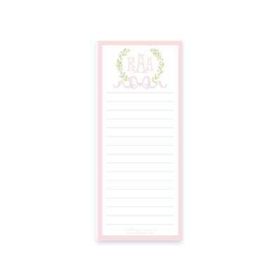 Sweet Watercolor Wreath and Bow Notepad