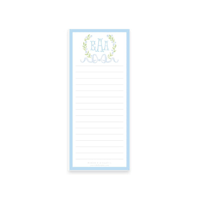 Sweet Watercolor Wreath and Bow Notepad