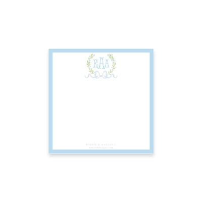Sweet Watercolor Wreath and Bow Notepad