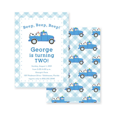 Old Blue Truck Birthday