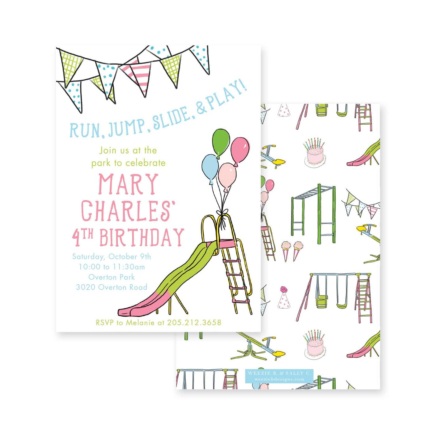 Celebrate at the Park Playground Birthday