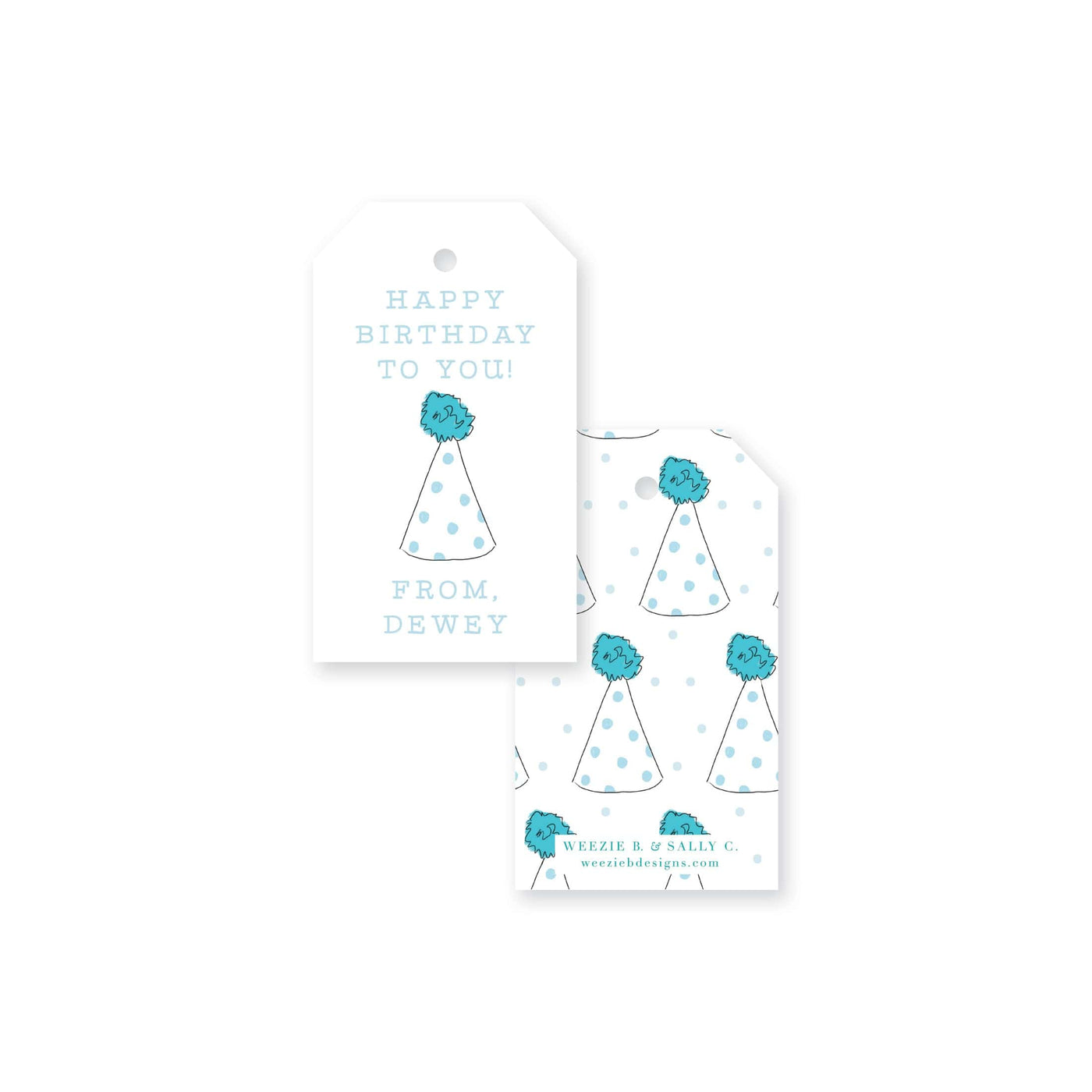 Party Hats Gift Tag