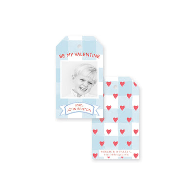 Gingham Hearts Photo Valentine