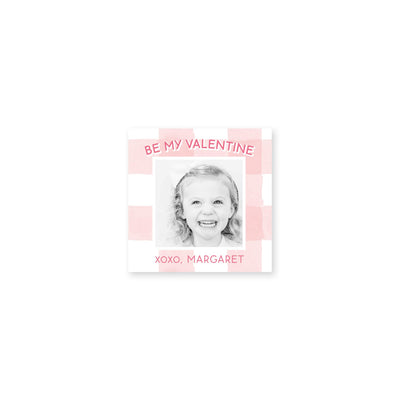 Gingham Hearts Photo Valentine