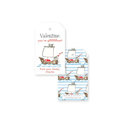 You're Grrrreat Pirate Valentines