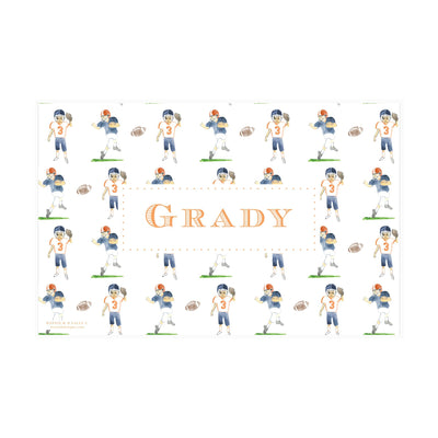 Football Players Watercolor Placemat