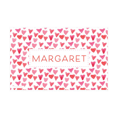 Watercolor Hearts Placemat