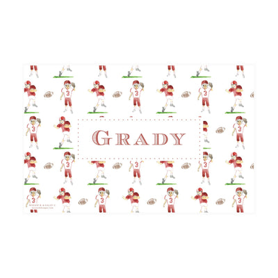 Football Players Watercolor Placemat