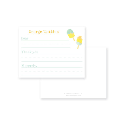 Popsicle Fill-In Flat Note Card