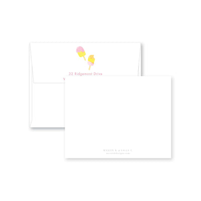 Popsicle Fill-In Flat Note Card