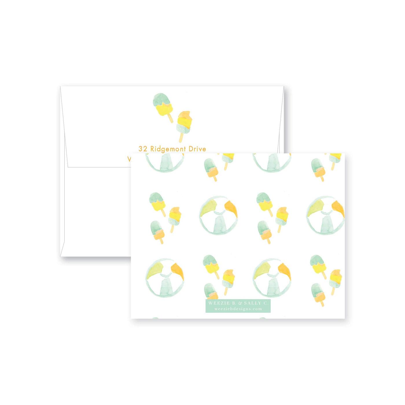 Popsicle Flat Note Card