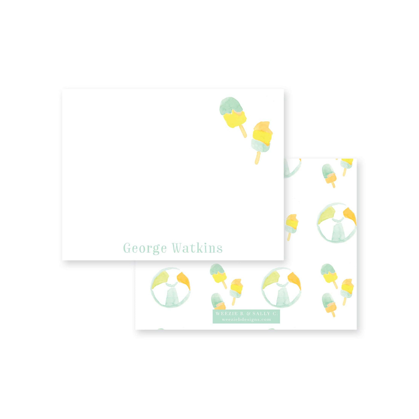 Popsicle Flat Note Card