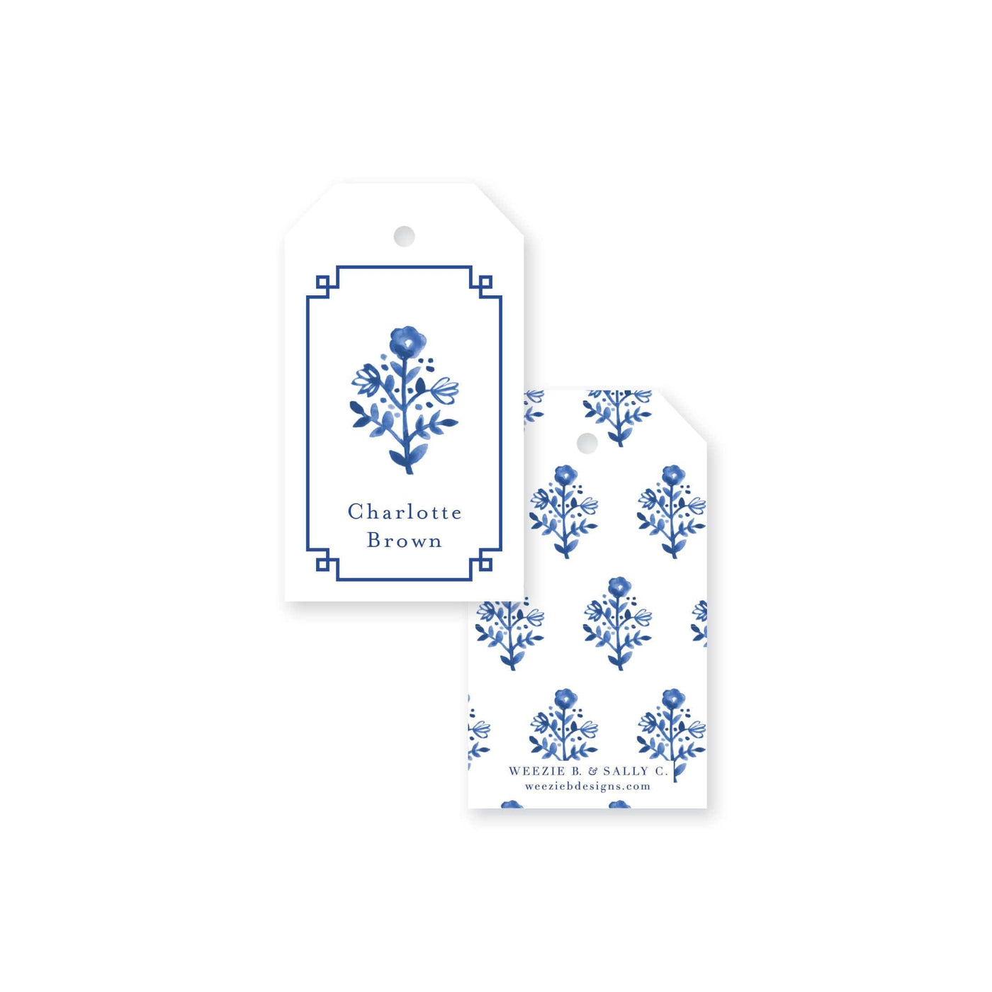 Delft Flowers Gift Tag