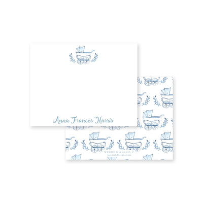 Prim Pram Flat Note Card