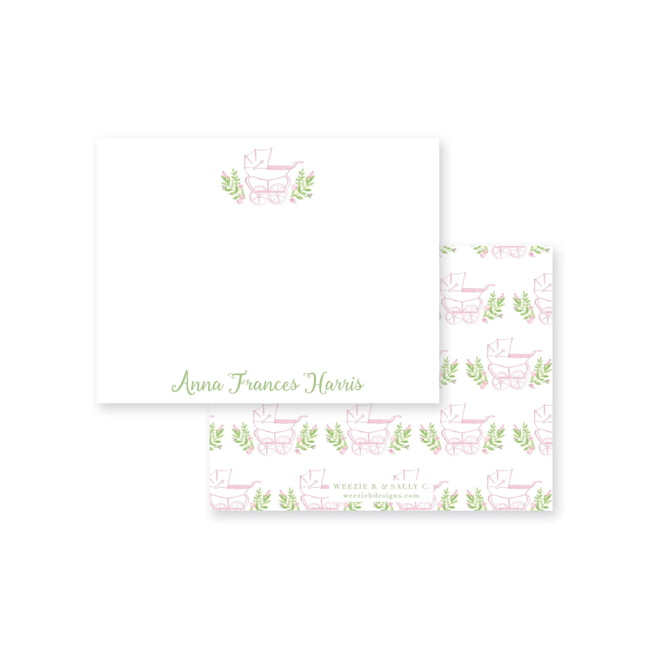 Prim Pram Flat Note Cards – Weezie B. Studio