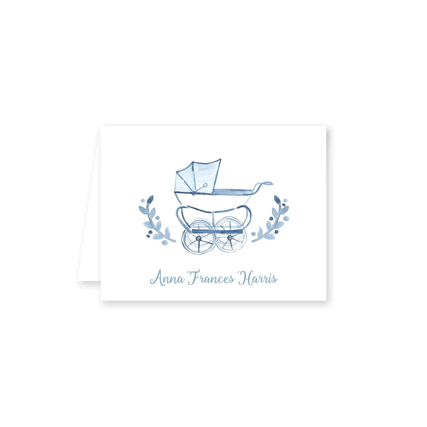 Prim Pram Folded Note Card