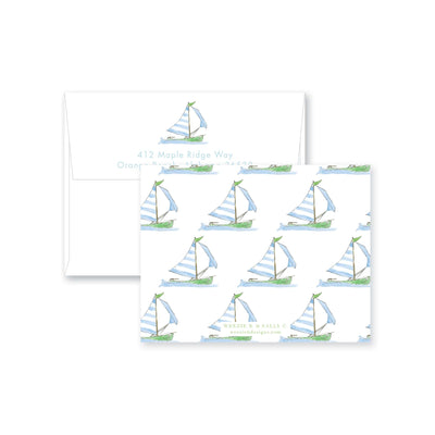 Sailing Away Fill-In Flat Note Card