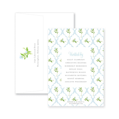 Scallop Border Floral Baby Shower