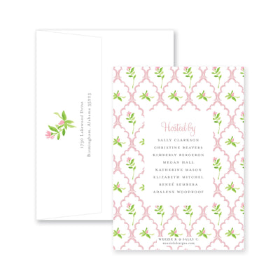 Scallop Border Floral Baby Shower