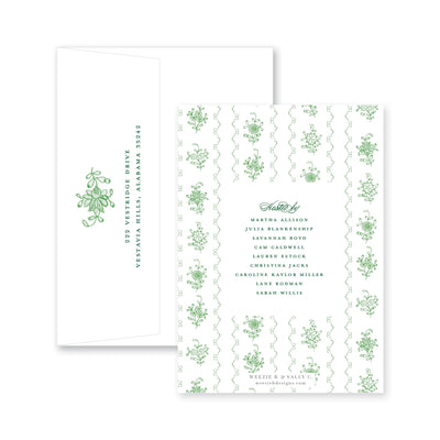 Intricate Scallop Border Floral Bridal Shower