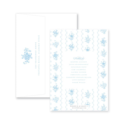 Intricate Scallop Border Floral Bridal Shower
