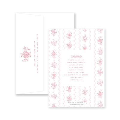Intricate Scallop Border Floral Bridal Shower