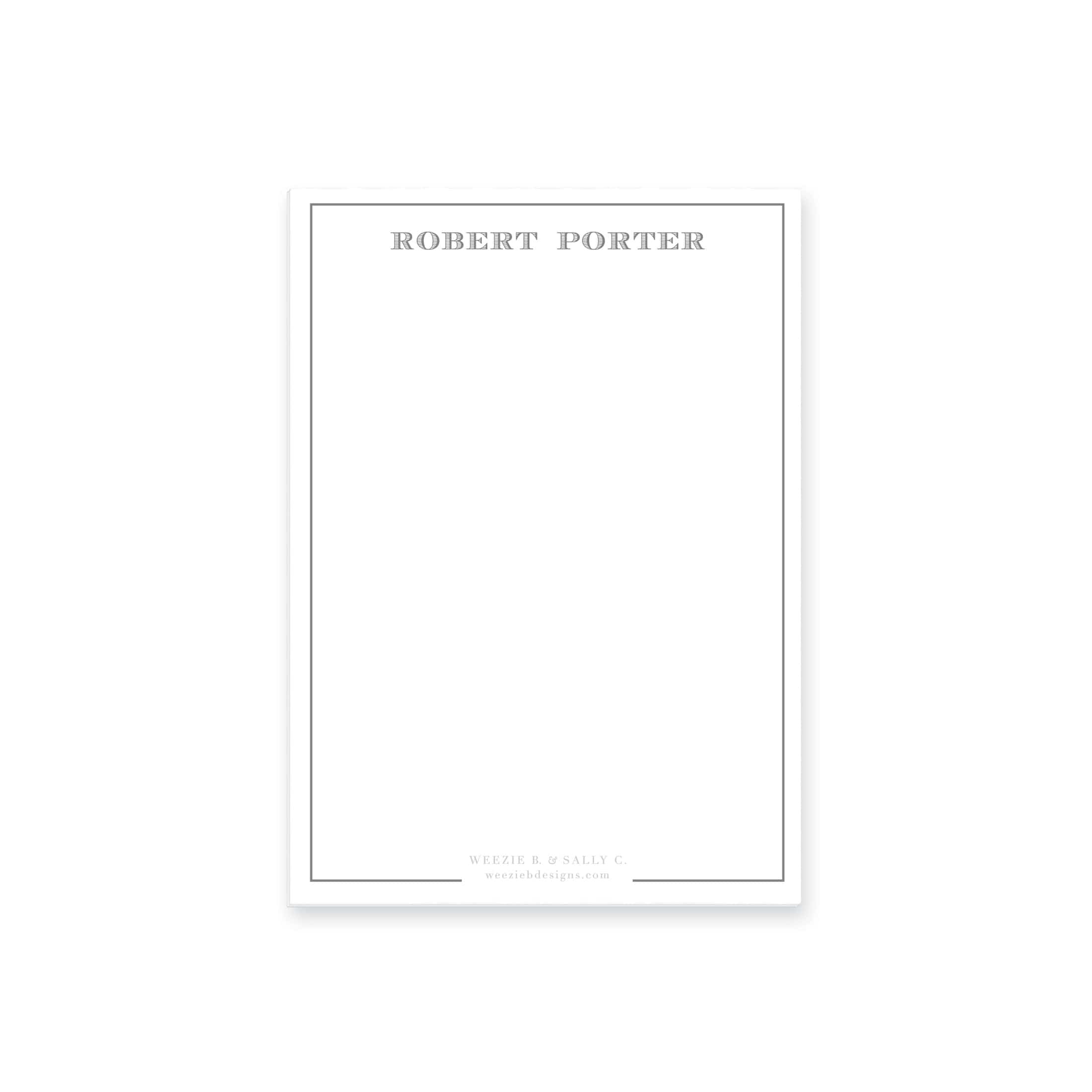 Simple Border Notepad – Weezie B. Studio