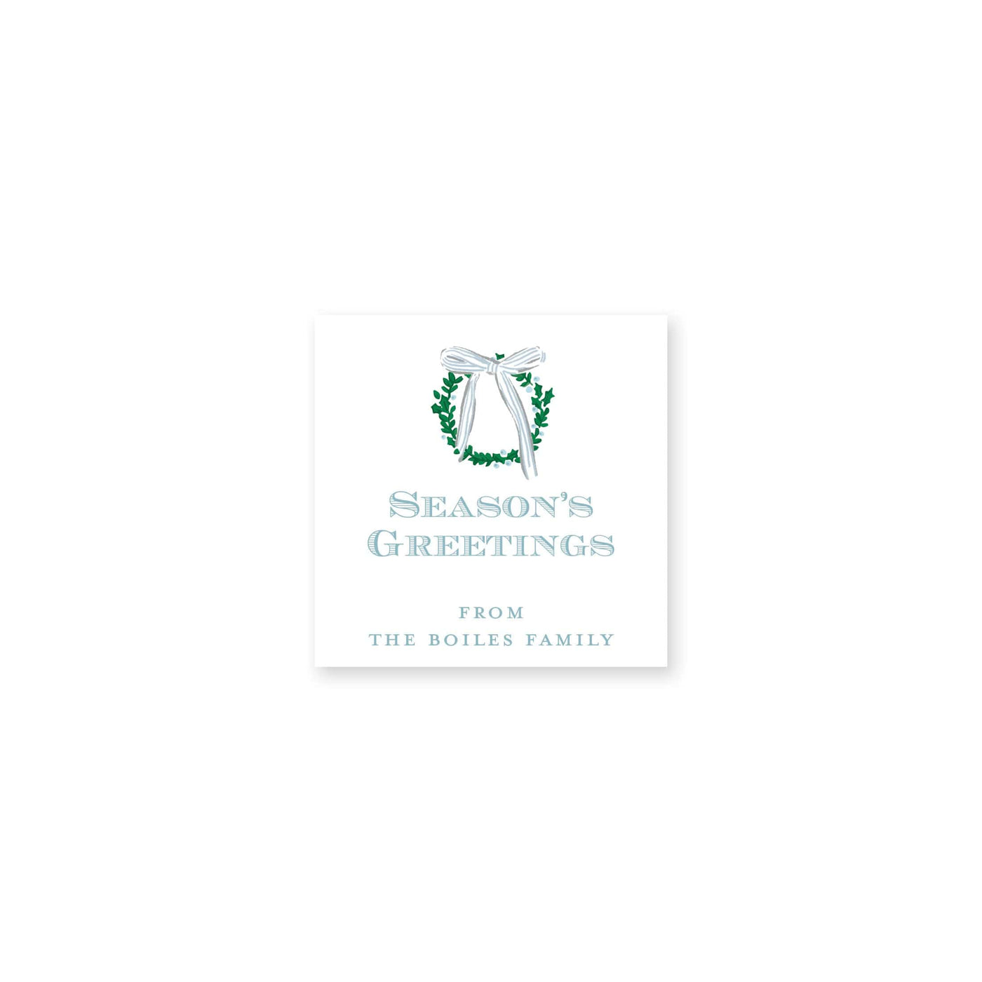 Simple Christmas Wreath Bow Christmas Stickers