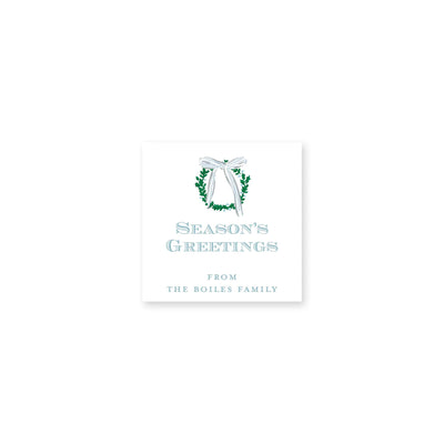 Simple Christmas Wreath Bow Christmas Stickers
