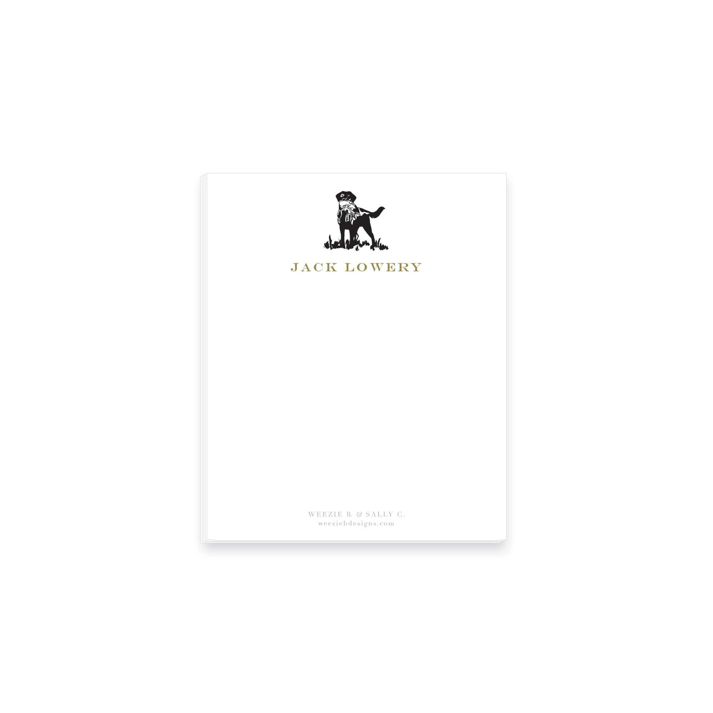 Sketched Dog With Bird Notepad