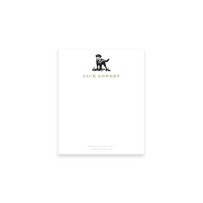 Sketched Dog With Bird Notepad