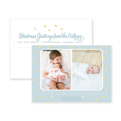 Star of Wonder Border Horizontal Christmas Card