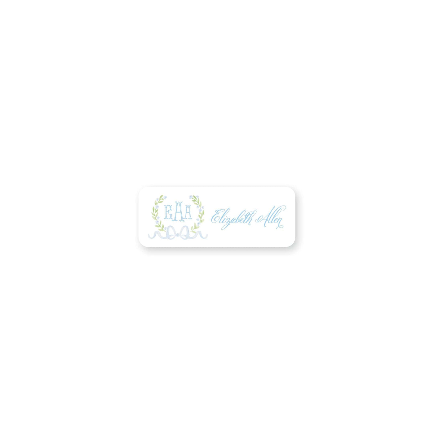 Sweet Watercolor Wreath and Bow Permanent Stickers