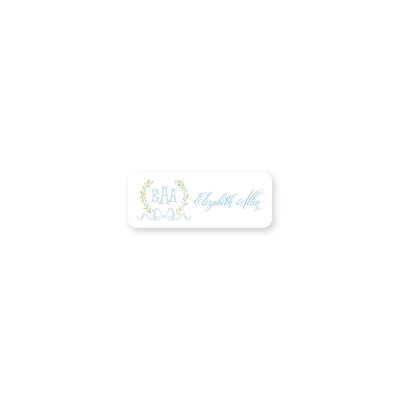 Sweet Watercolor Wreath and Bow Permanent Stickers