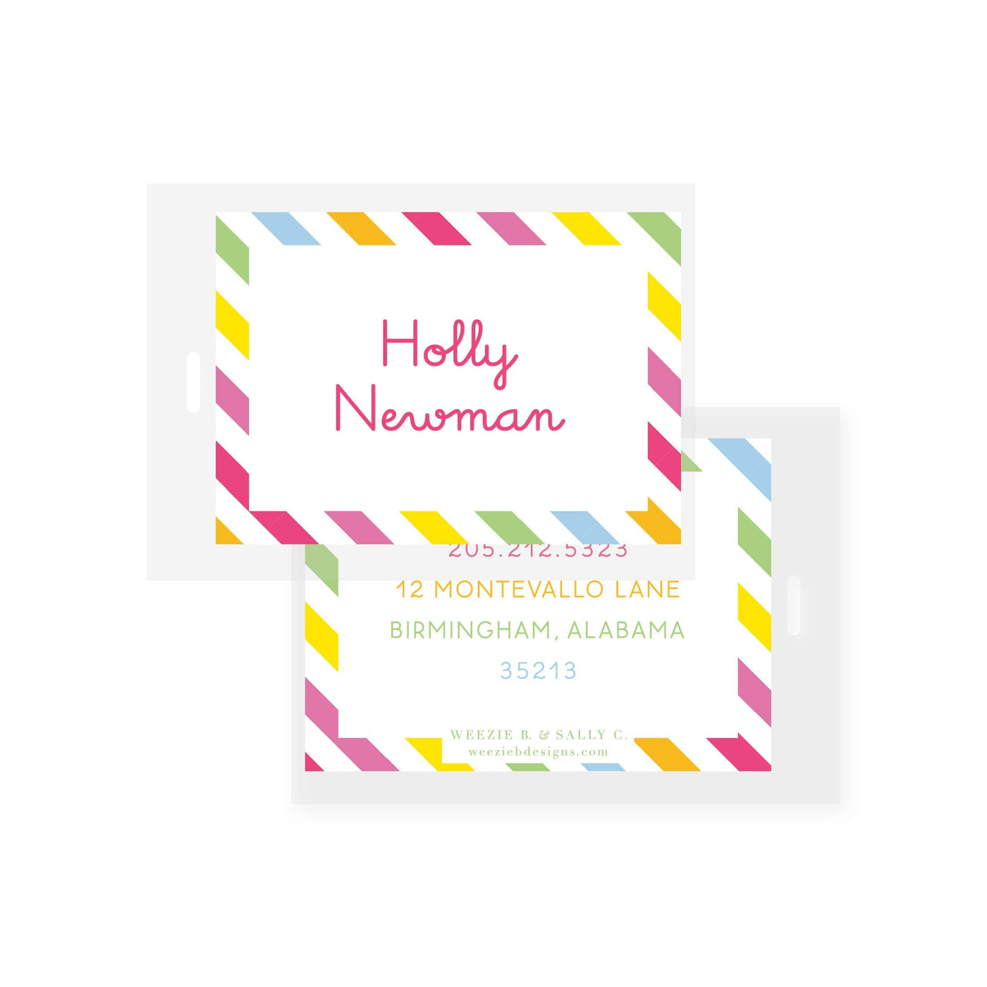 Rainbow Stripes Bag Tag (2 min)